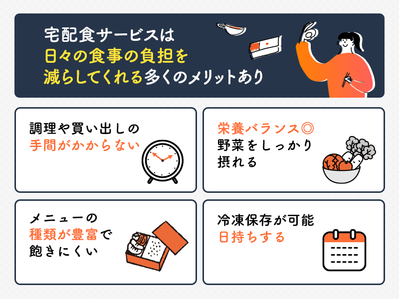 宅配食サービスのメリット